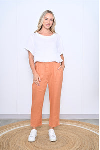 Thumbnail for Perina Linen Pant - Rust