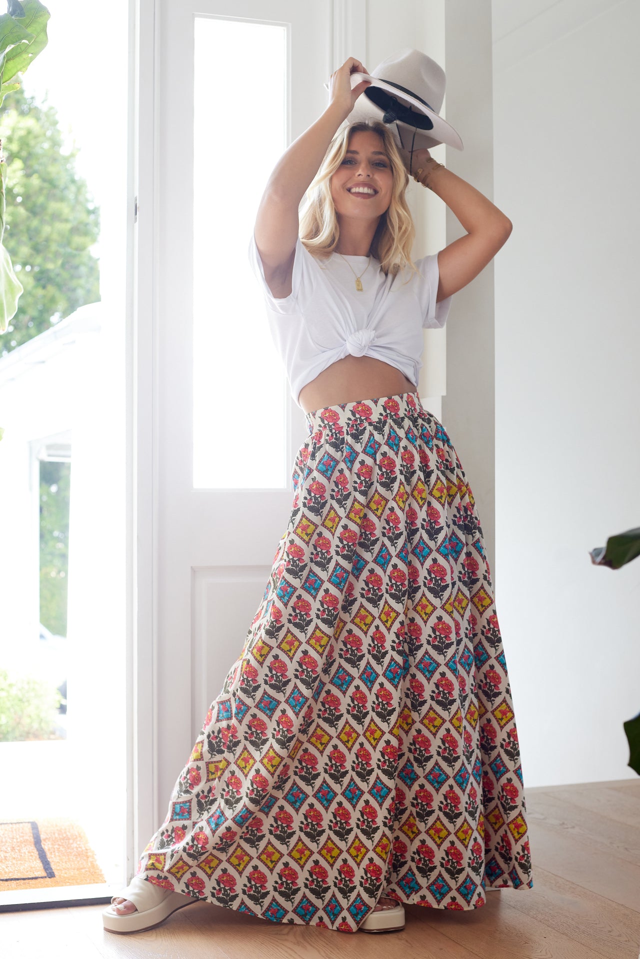 Clara Skirt - Flower Block