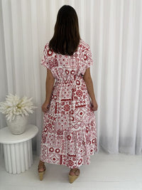 Thumbnail for Pippy Midi Dress - Red