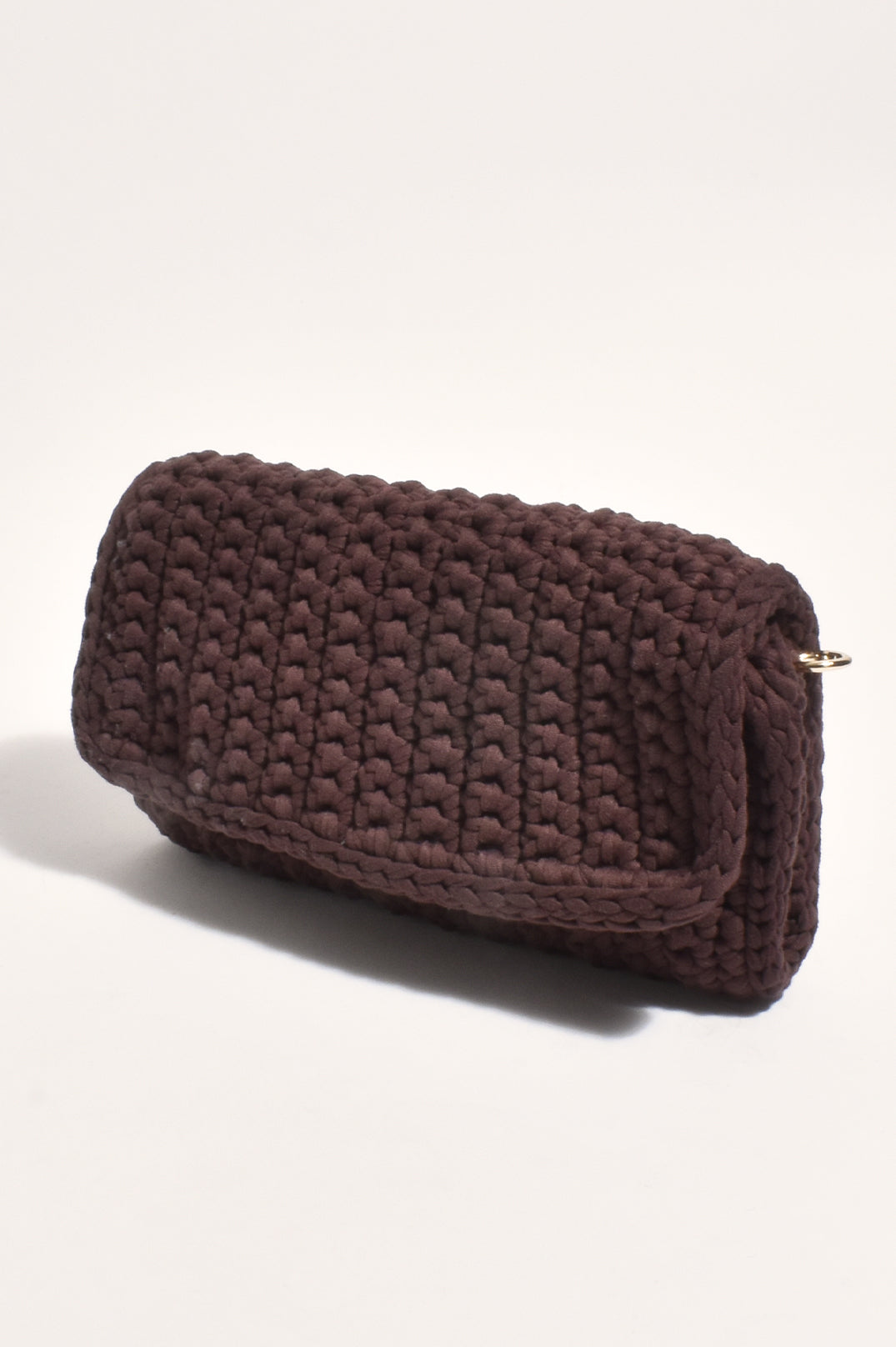 Katarina Knit Clutch Bag - Chocolate