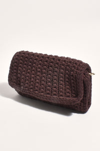 Thumbnail for Katarina Knit Clutch Bag - Chocolate