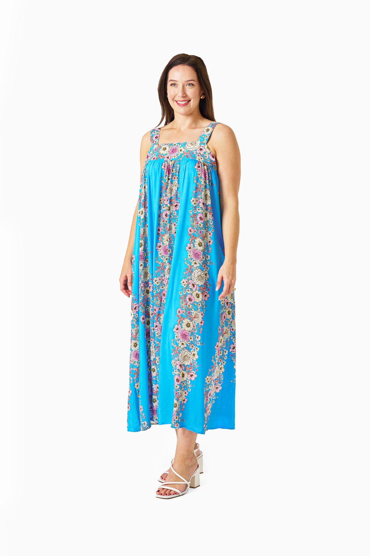 Stella Maxi Dress - Blue Floral