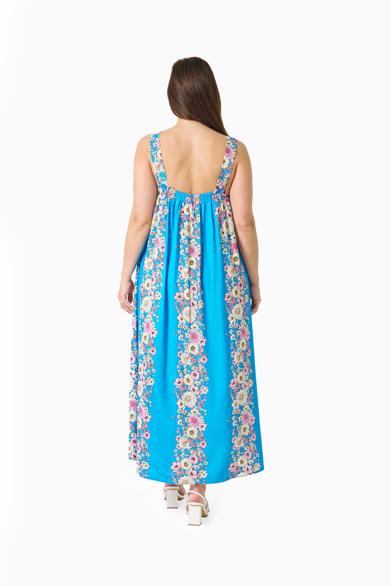 Stella Maxi Dress - Blue Floral