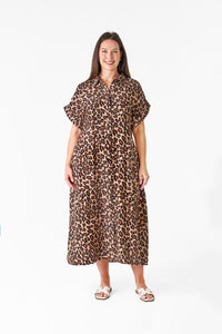 Thumbnail for Demi Shirt Dress - Leopard