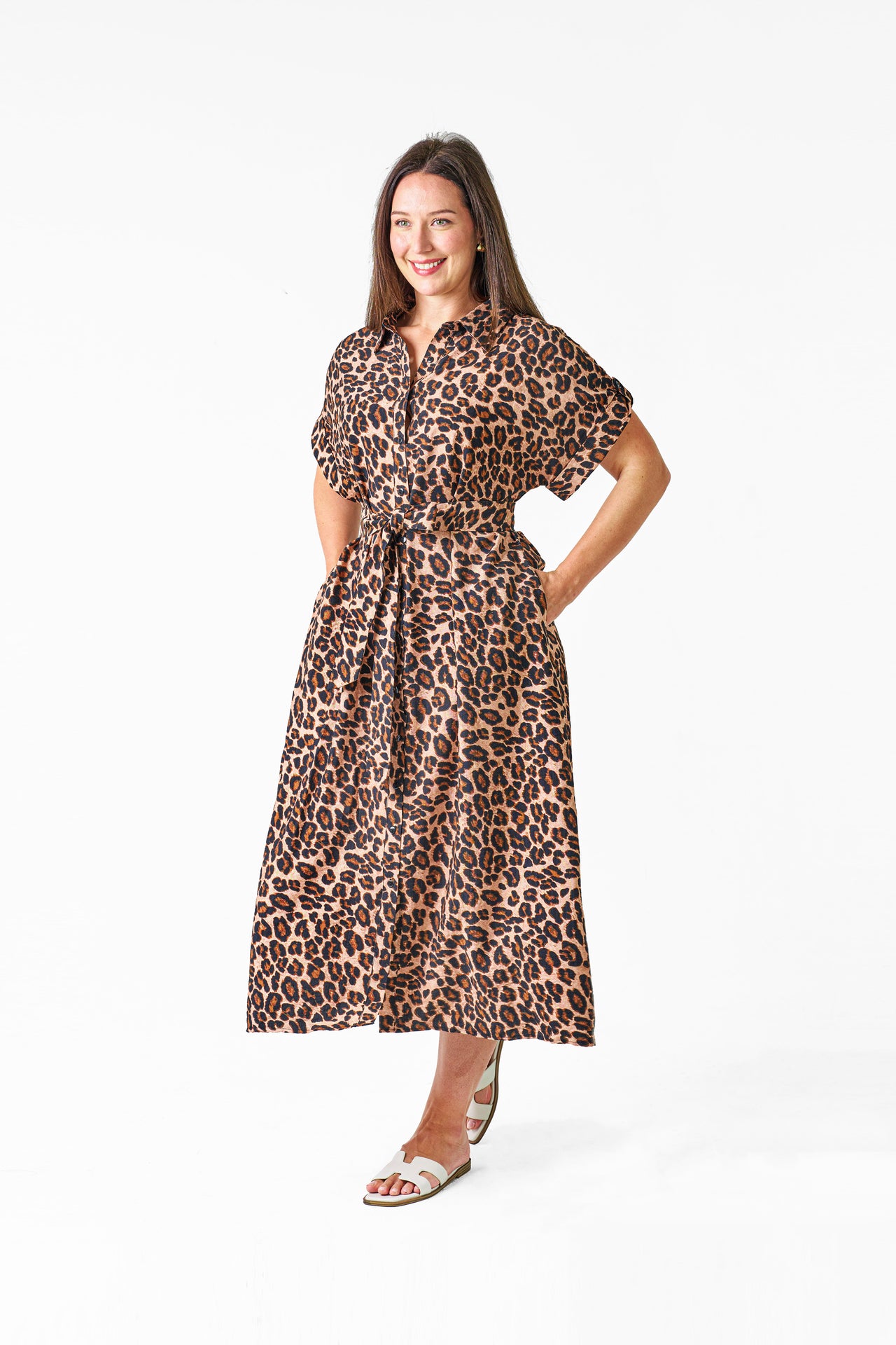 Demi Shirt Dress - Leopard