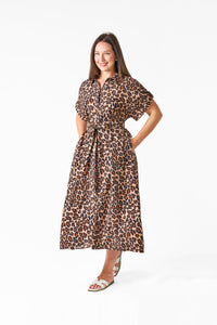 Thumbnail for Demi Shirt Dress - Leopard