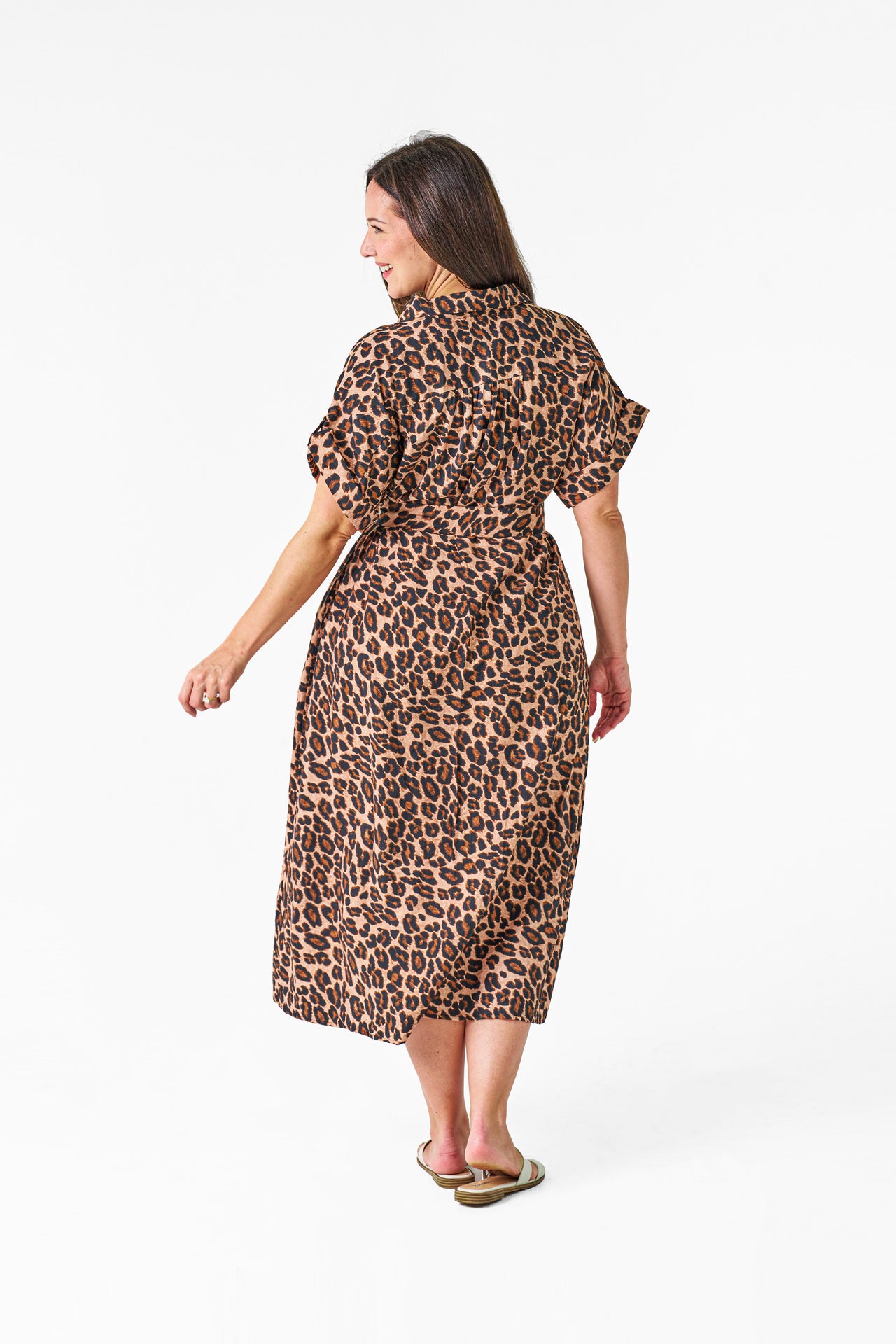 Demi Shirt Dress - Leopard