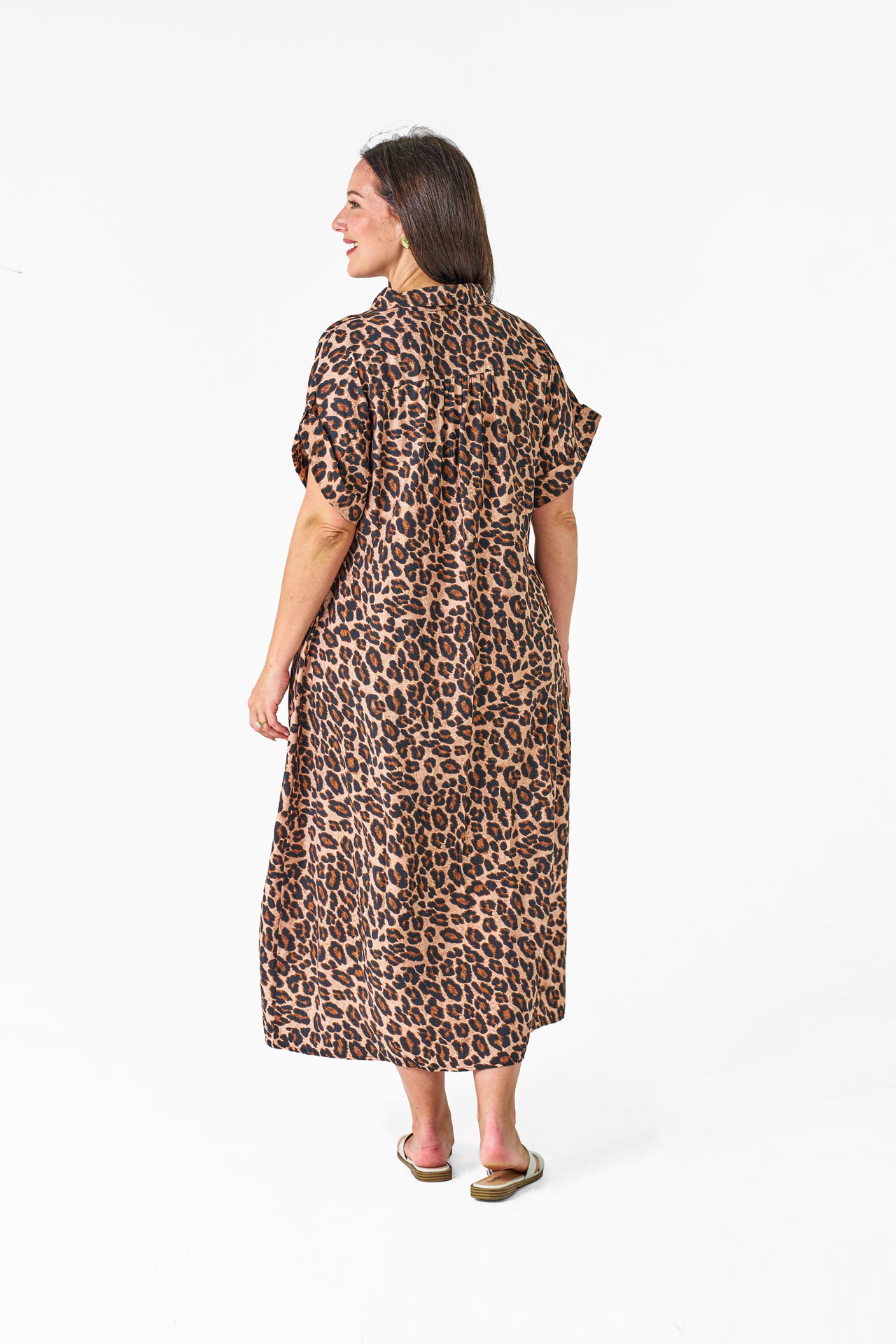 Demi Shirt Dress - Leopard