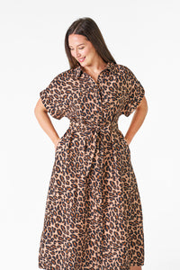 Thumbnail for Demi Shirt Dress - Leopard