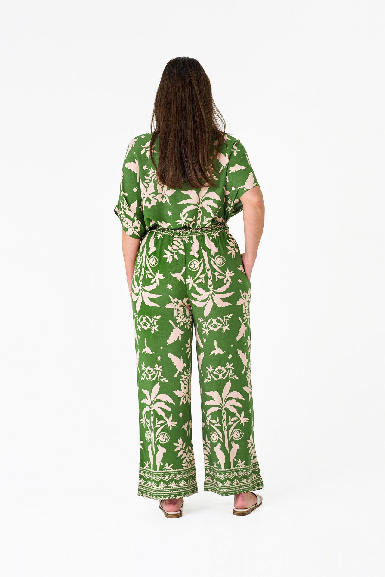 Marina Pant - Green Oatmeal