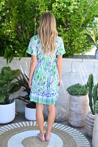 Thumbnail for Ayana Mini Dress - Green Blue