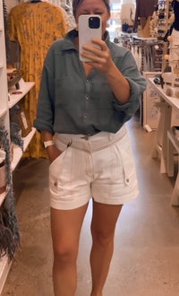 Thumbnail for Innes Denim Shorts - White