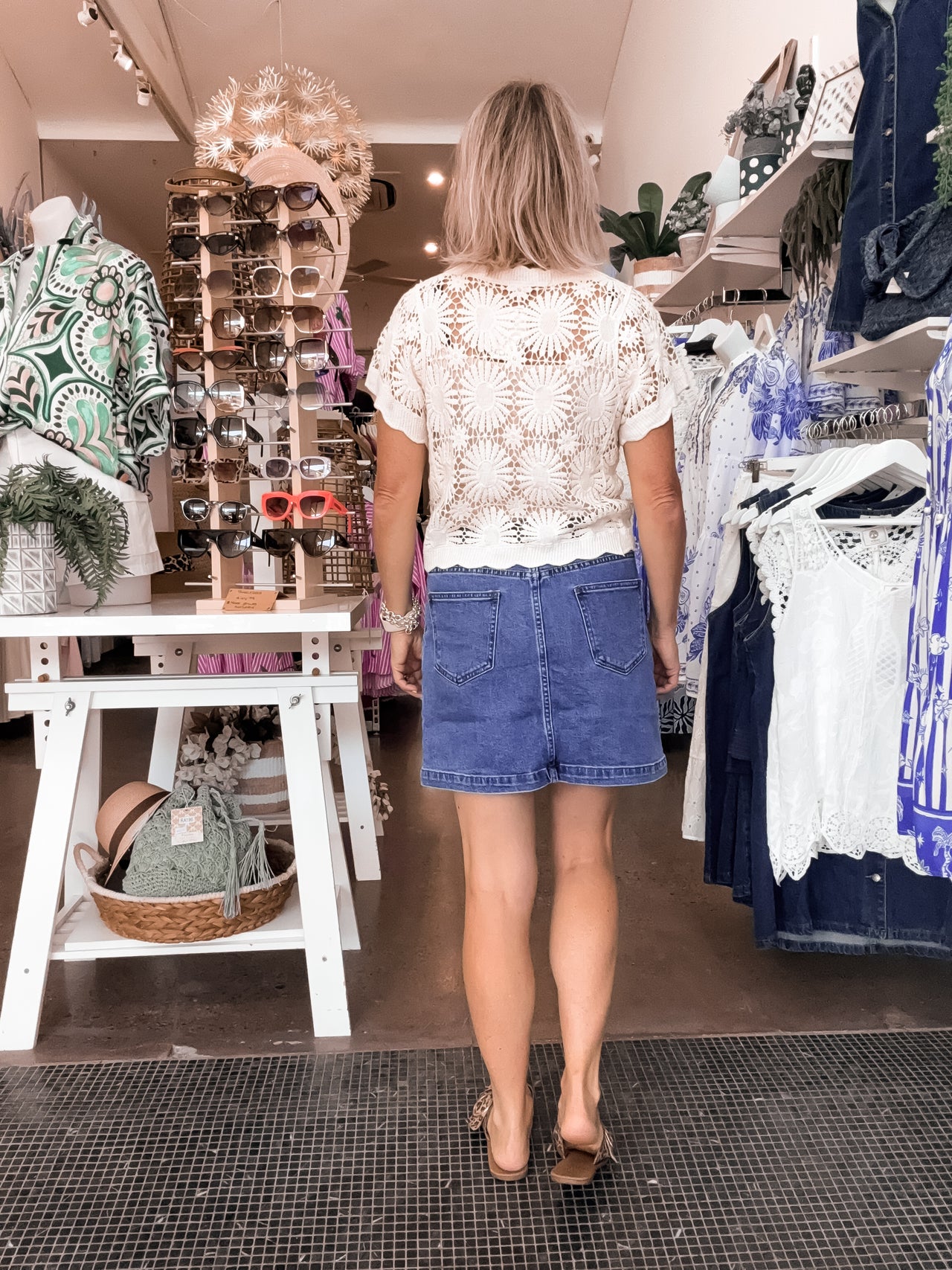 Celia Crochet Top - Cream