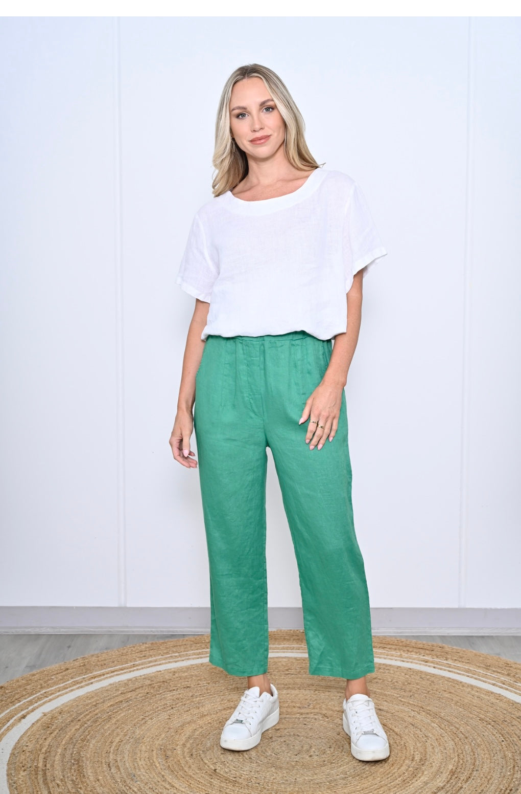 Perina Linen Pant - Green