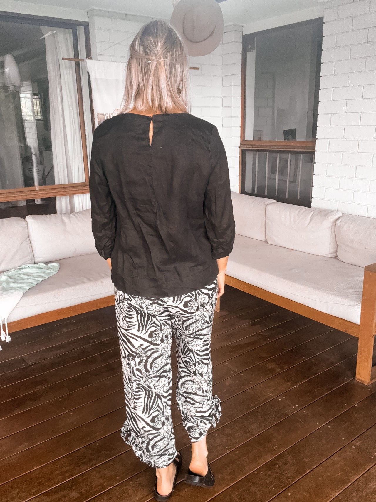 Henrie Harem Pants - Zebra Flower