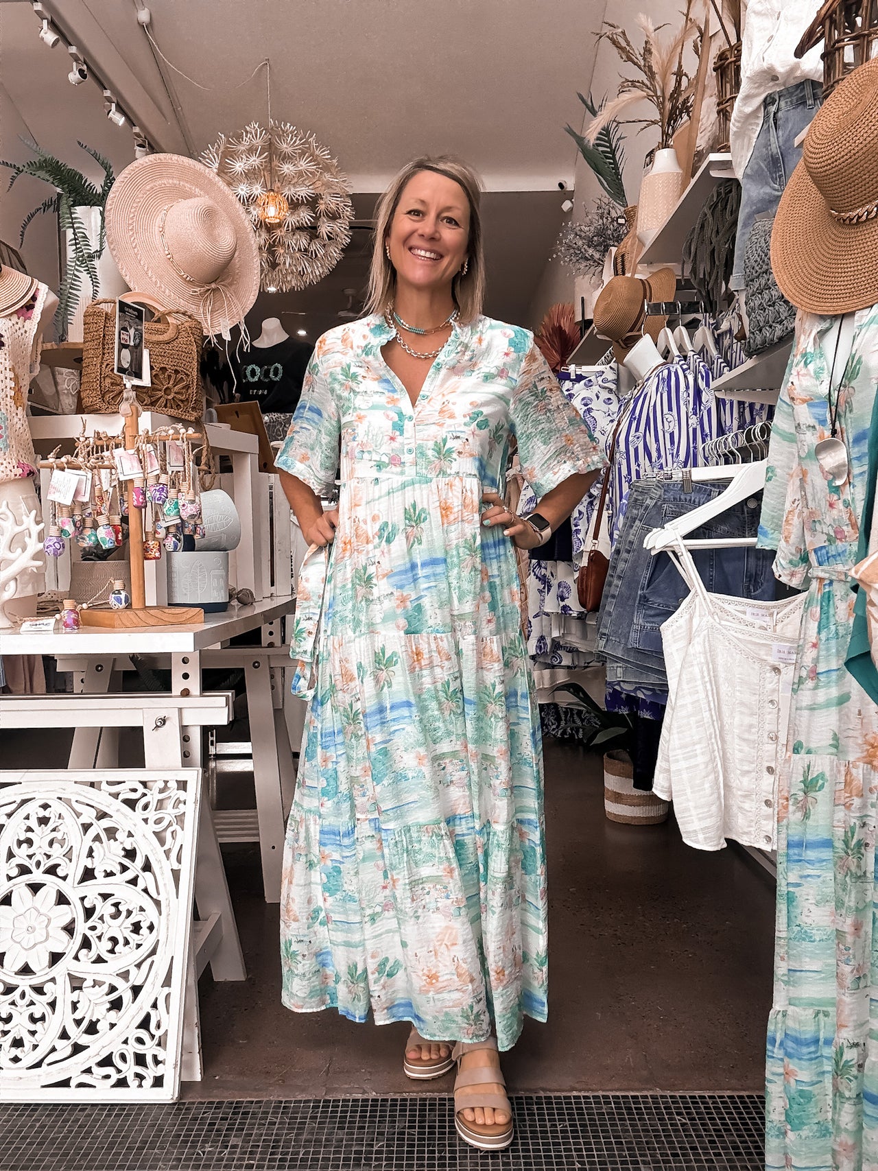 Bahamas Maxi Dress - Pastel