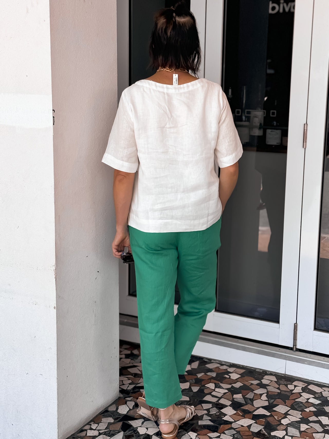 Perina Linen Pant - Green