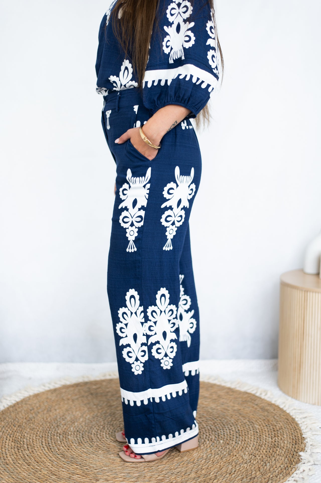 Gerry Pants - Navy Filigree