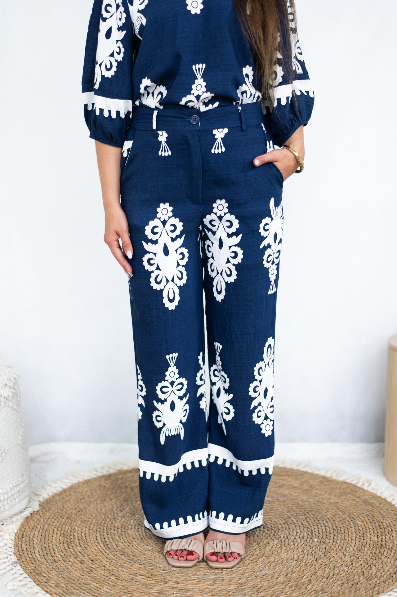 Gerry Pants - Navy Filigree