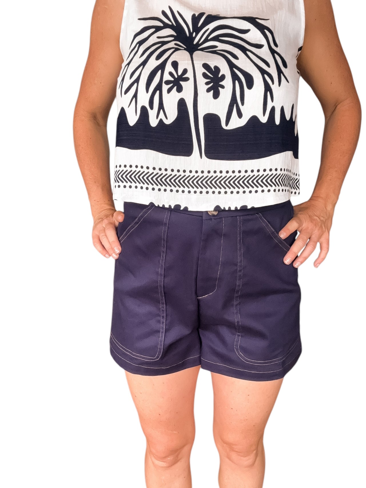 Remi Denim Shorts - Dark Blue