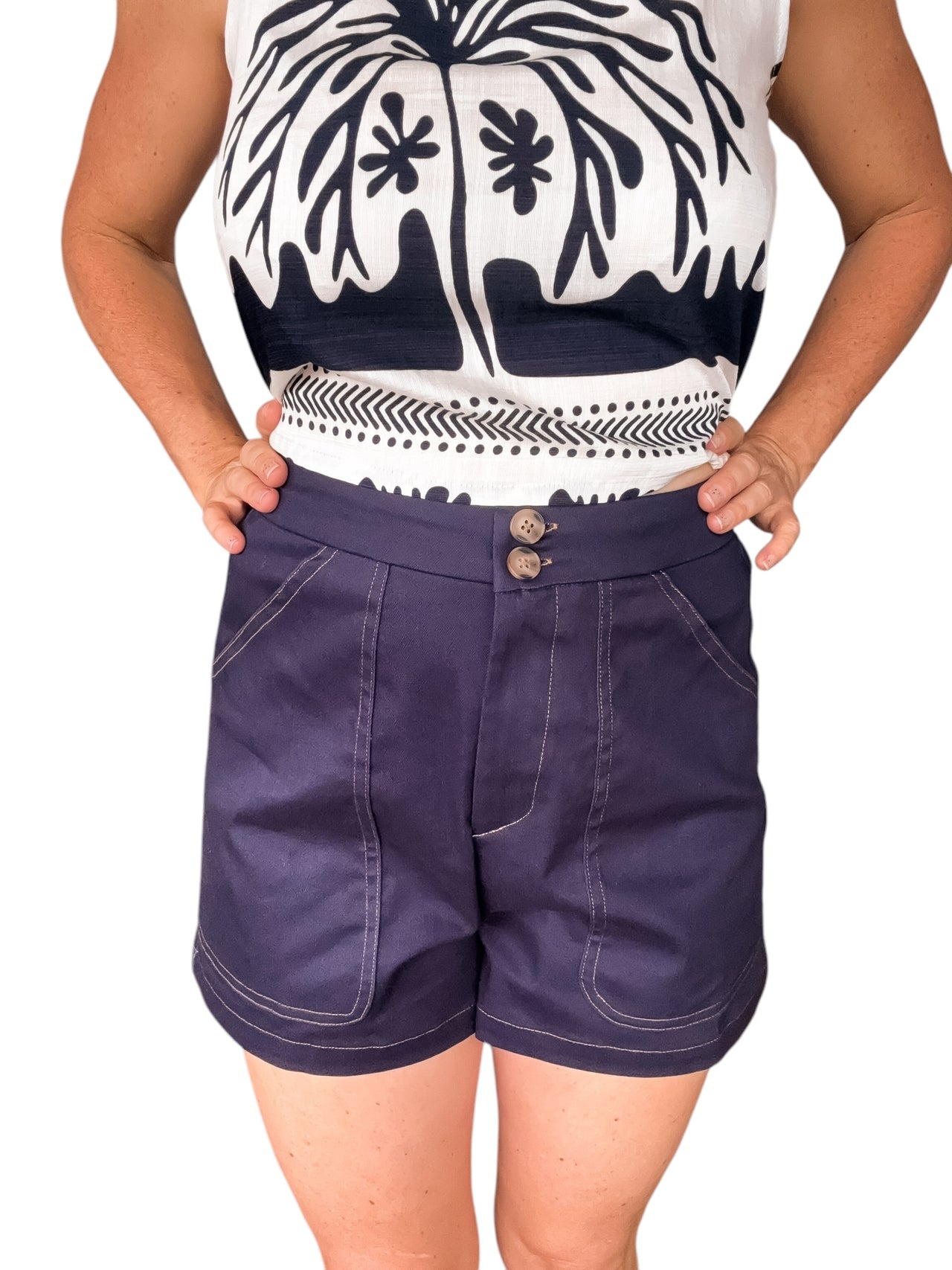 Remi Denim Shorts - Dark Blue