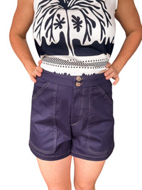 Thumbnail for Remi Denim Shorts - Dark Blue