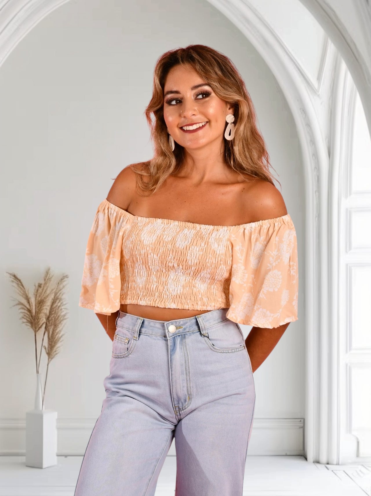 Butterfly Top - Vintage Peach