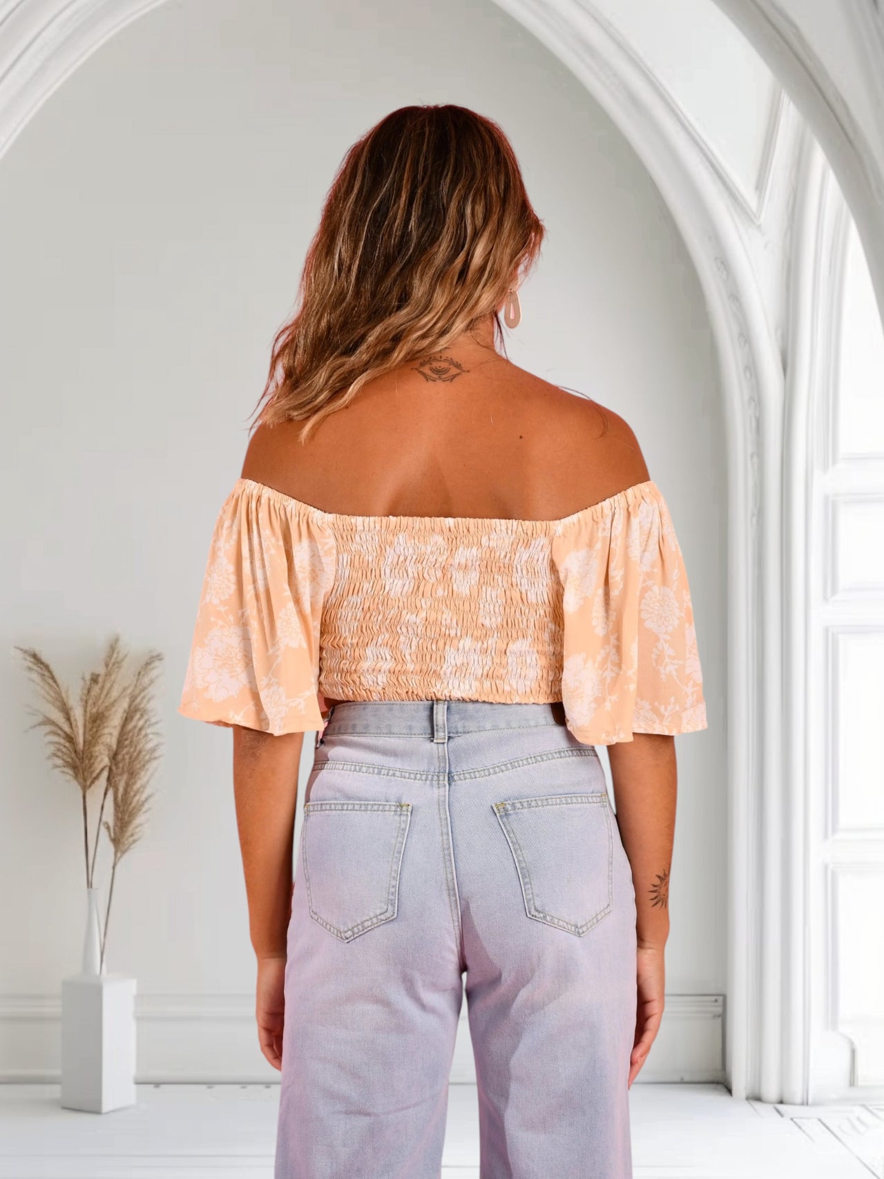 Butterfly Top - Vintage Peach