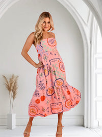 Thumbnail for Arie Midi Dress - Melon