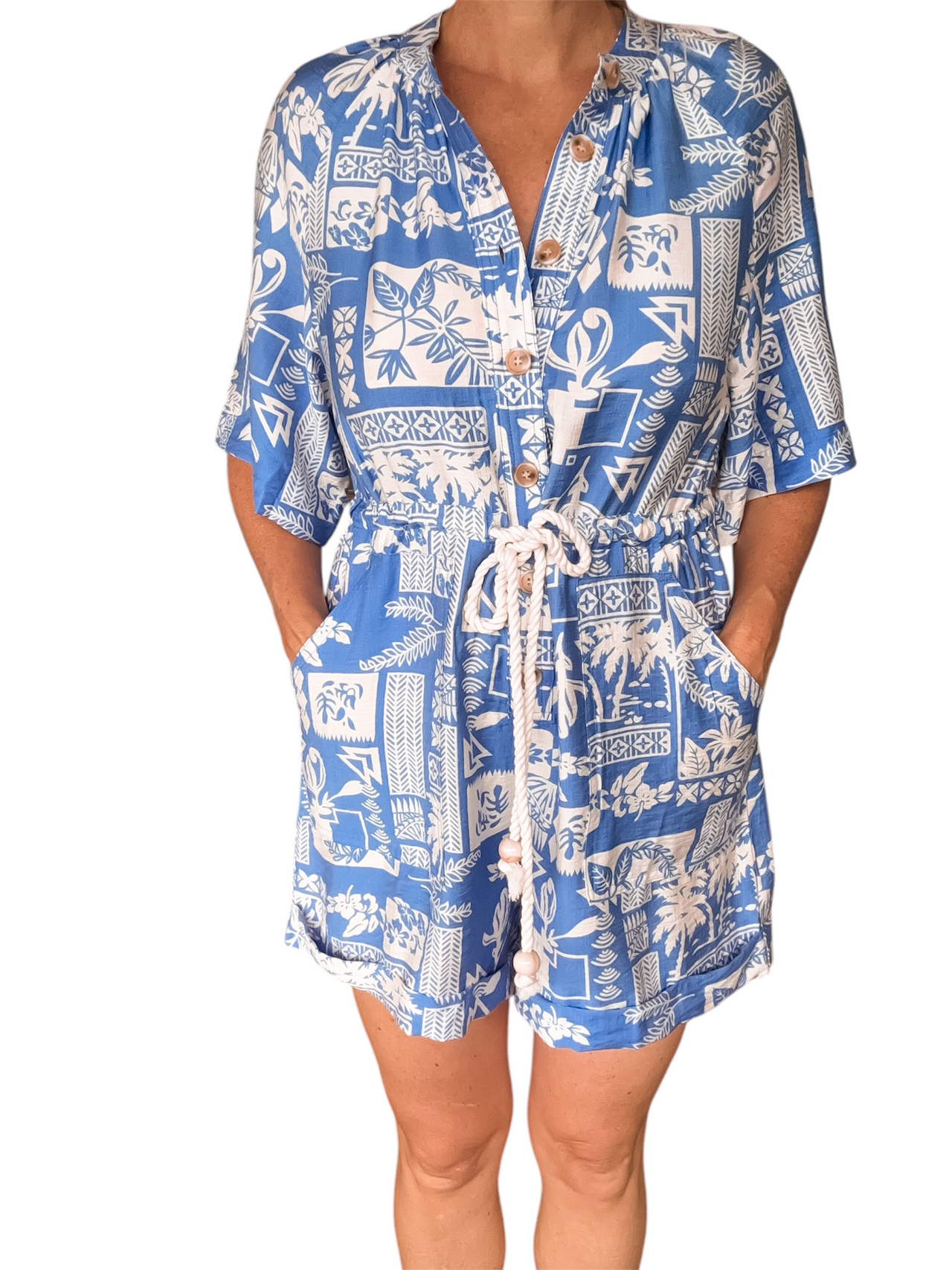 Tatiana Playsuit - Blue