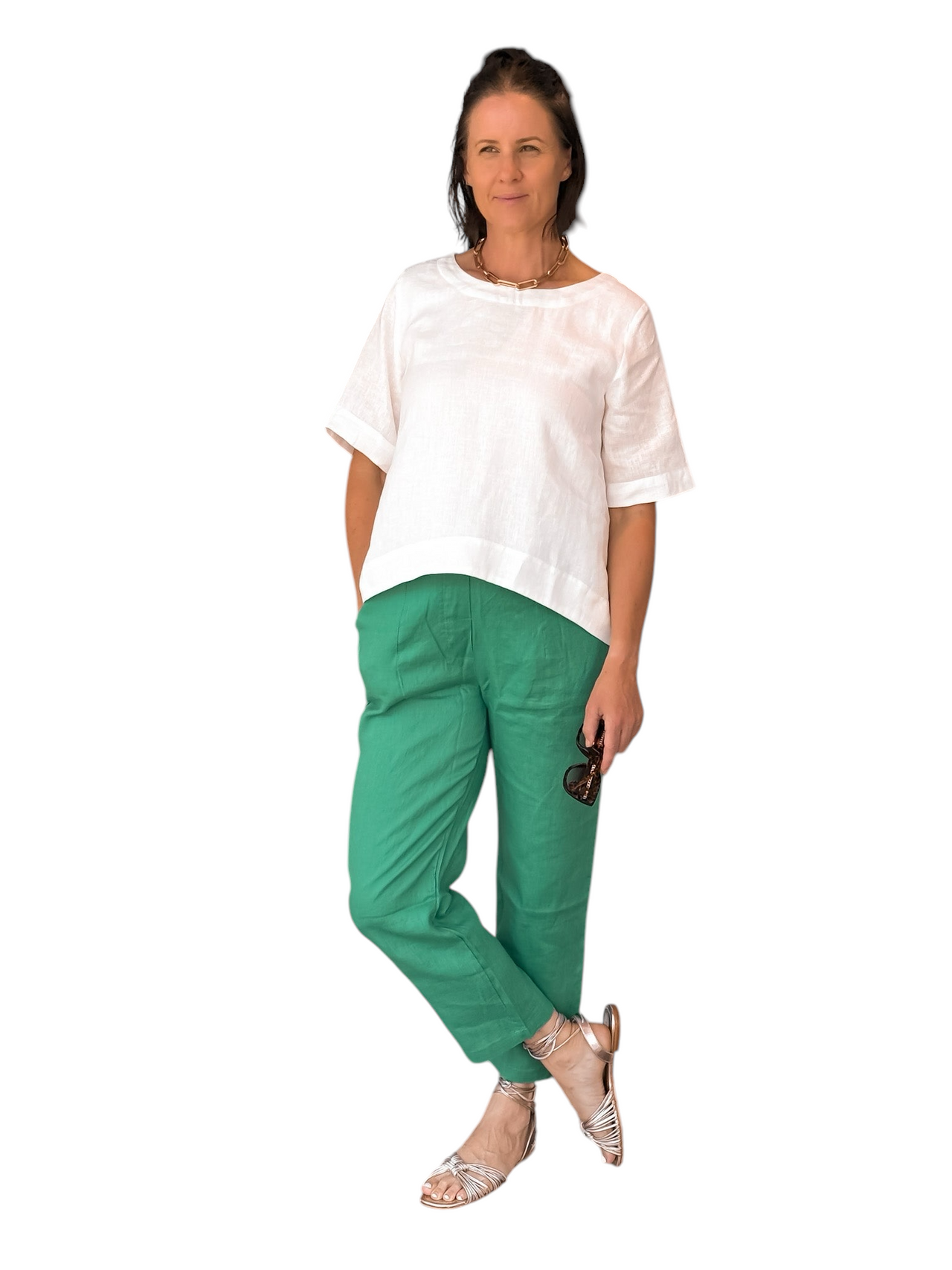 Perina Linen Pant - Green