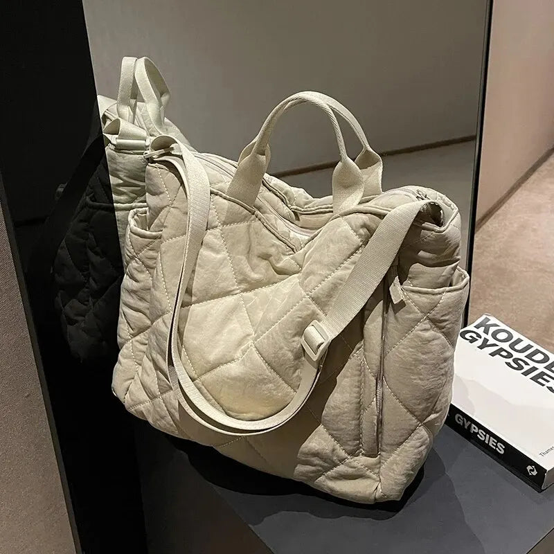 Qulited Tote Bag - Off White