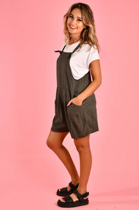 Thumbnail for Odi Playsuit - Olive Grey