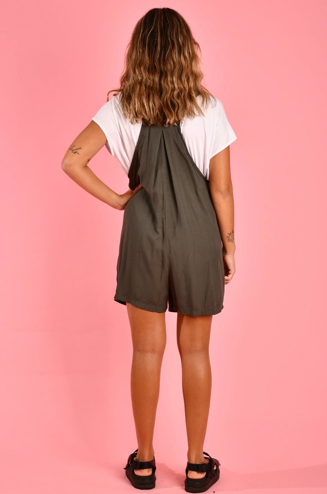 Odi Playsuit - Olive Grey