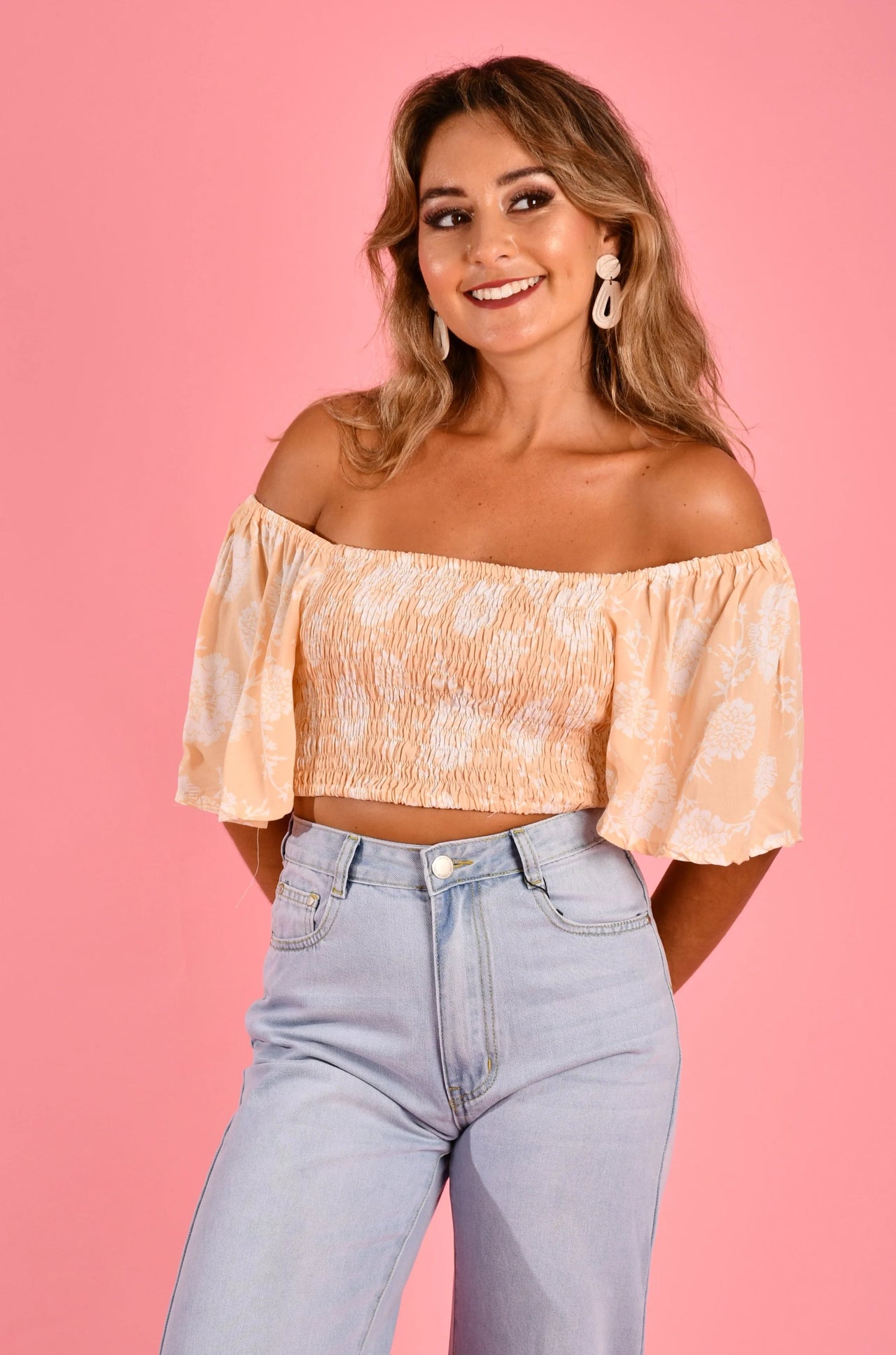 Butterfly Top - Vintage Peach