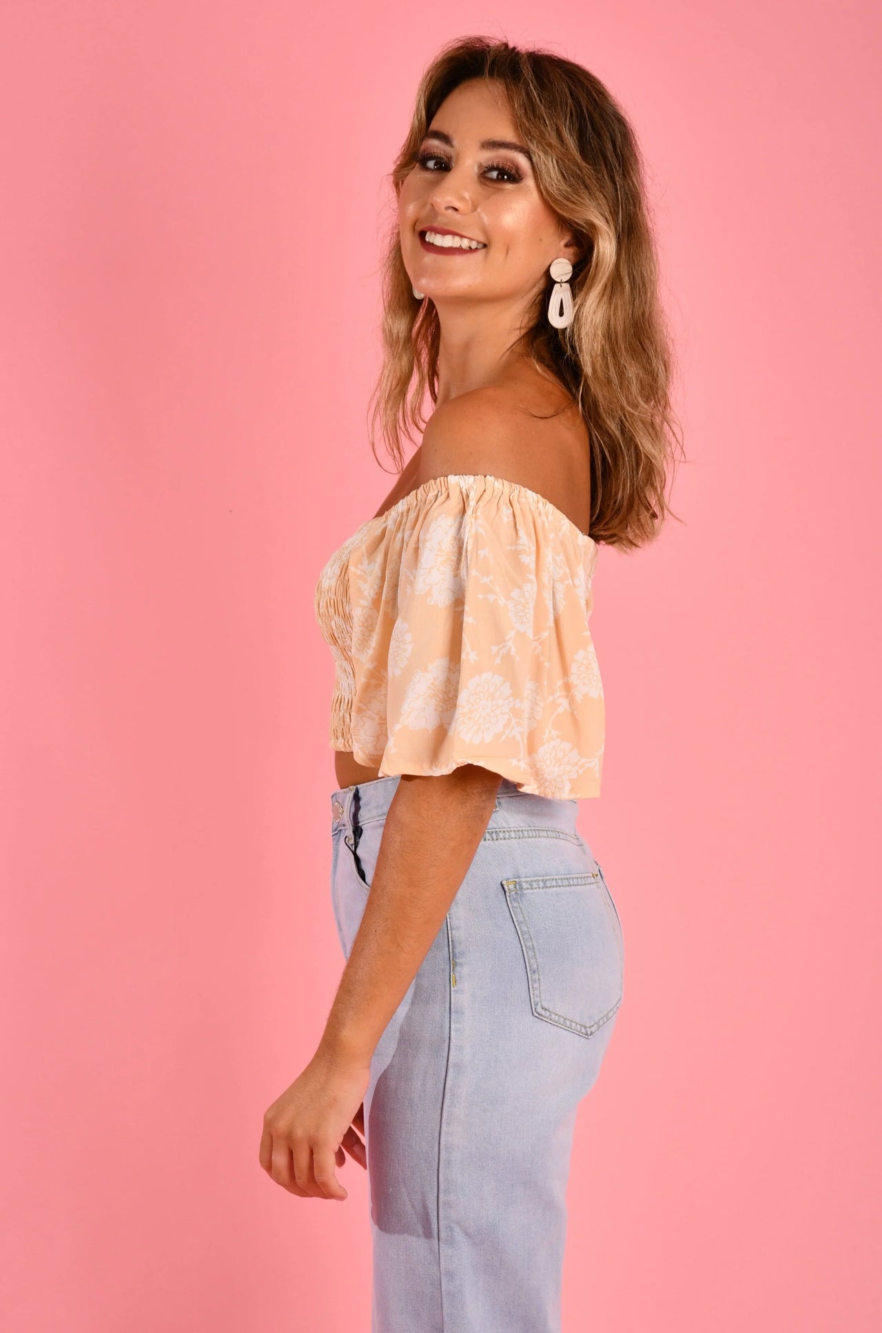 Butterfly Top - Vintage Peach